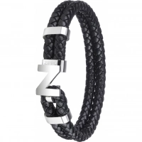 Браслет Zippo Steel Braided Leather Bracelet (22 см) купить в Иванове