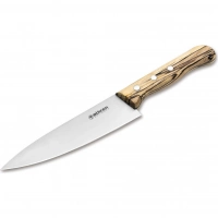 Кухонный шеф-нож Boker Tenera Chef’s Medium Ice Beech, 158 мм, сталь С75, рукоять белый бук купить в Иванове