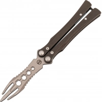 Нож-бабочка со сменным лезвием Maxace Loran Brown, сталь M390, рукоять титан купить в Иванове