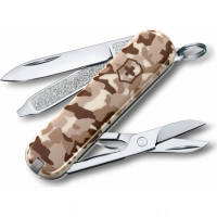 Нож перочинный Victorinox CLASSIC, сталь X55CrMo14, рукоять Cellidor®, песочный камуфляж купить в Иванове