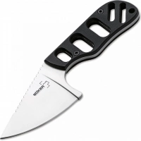 Нож с фиксированным клинком шейный Chad Los Banos Design SFB Neck, Boker Plus 02BO321, сталь 440C Satin, рукоять стеклотекстолит G10 купить в Иванове