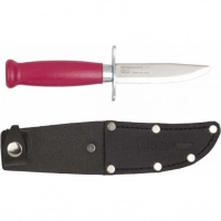 Нож с фиксированным лезвием Morakniv Scout 39 Safe Cerise, сталь Sandvik 12С27, рукоять береза, розовый купить в Иванове