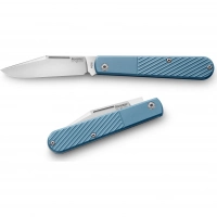 Складной нож LionSteel Barlow Slim Shuffler, сталь M390, рукоять Blue Titanium купить в Иванове