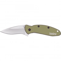 Складной полуавтоматический нож Kershaw Scallion Olive, сталь 420HC, рукоять алюминий купить в Иванове