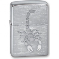 Зажигалка ZIPPO Scorpion Brushed Chrome, латунь с никеле-хром.покрыт., серебр., матов., 36х56х12 мм купить в Иванове